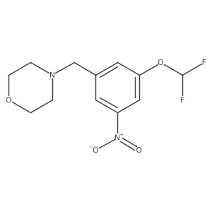 4-[[3-(Difluoromethoxy)-5-nitrophenyl]methyl]morpholine结构式