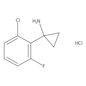 1-(2-Chloro-6-fluorophenyl)cyclopropan-1-aminehydrochloride结构式