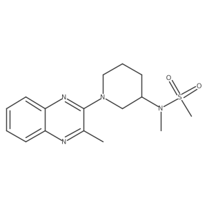 N-methyl-N-[1-(3-methylquinoxalin-2-yl)piperidin-3-yl]methanesulfonamide结构式