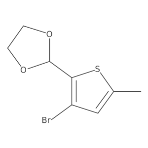 2-(3-Bromo-5-methyl-2-thienyl)-1,3-dioxolane Structure