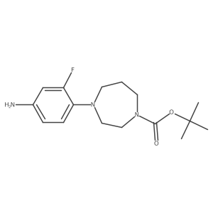 1,1-Dimethylethyl 4-(4-amino-2-fluorophenyl)hexahydro-1H-1,4-diazepine-1-carboxylate Structure