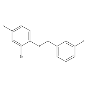 2-Bromo-1-((4-fluorobenzyl)oxy)-4-methylbenzene Structure