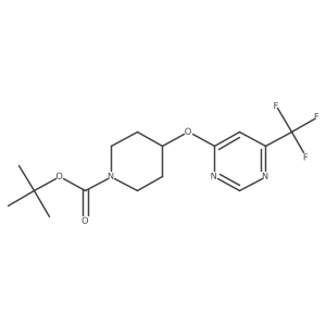 4-[[6-(Trifluoromethyl)pyrimidine-4-yl]oxy]piperidine-1-carboxylic acid tert-butyl ester结构式