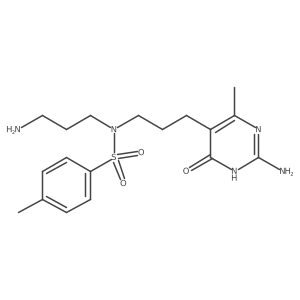 N-[3-(2-Amino-1,6-dihydro-4-methyl-6-oxo-5-pyrimidinyl)propyl]-N-(3-aminopropyl)-4-methylbenzenesulfonamide Structure