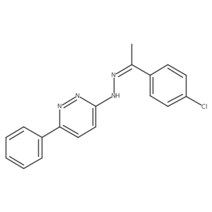 3-[2-[1-(4-Chlorophenyl)ethylidene]hydrazino]-6-phenylpyridazine结构式