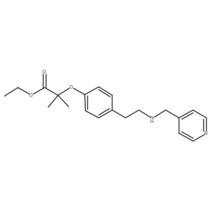Ethyl 2-methyl-2-(4-{2-[(pyridin-4-ylmethyl)amino]ethyl}phenoxy)propanoate结构式
