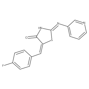 5-[(4-Fluorophenyl)methylene]-2-(3-pyridylamino)-1,3-thiazolin-4-one Structure