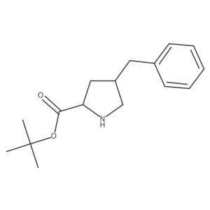 rac-tert-butyl (2R,4R)-4-benzylpyrrolidine-2-carboxylate结构式