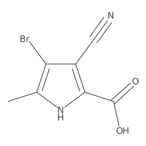 4-Bromo-3-cyano-5-methyl-1H-pyrrole-2-carboxylic acid Structure