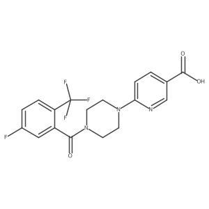 6-[4-(5-Fluoro-2-trifluoromethylbenzoyl)piperazin-1-yl]nicotinic acid结构式