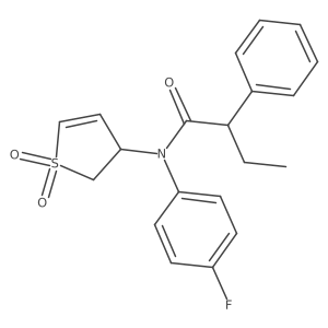 N-(1,1-dioxido-2,3-dihydrothiophen-3-yl)-N-(4-fluorophenyl)-2-phenylbutanamide Structure