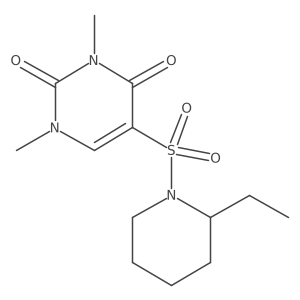 5-[(2-ethyl-1-piperidyl)sulfonyl]-1,3-dimethyl-pyrimidine-2,4-dione结构式