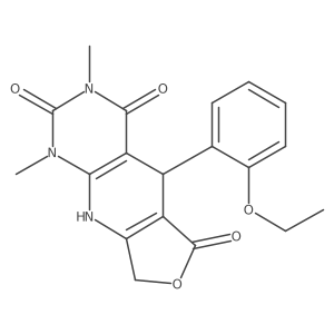 8-(2-Ethoxyphenyl)-11,13-dimethyl-5-oxa-2,11,13-triazatricyclo[7.4.0.0^{3,7}]trideca-1(9),3(7)-diene-6,10,12-trione结构式