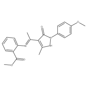 methyl 2-({(1Z)-1-[1-(4-methoxyphenyl)-3-methyl-5-oxo-1,5-dihydro-4H-pyrazol-4-ylidene]ethyl}amino)benzoate结构式