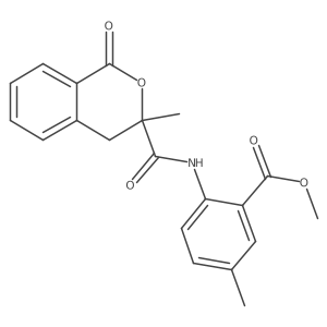 methyl 5-methyl-2-{[(3-methyl-1-oxo-3,4-dihydro-1H-isochromen-3-yl)carbonyl]amino}benzoate Structure