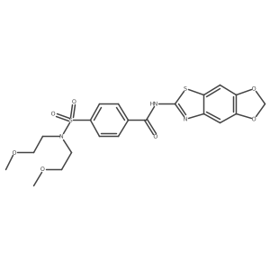 N-([1,3]dioxolo[4',5':4,5]benzo[1,2-d]thiazol-6-yl)-4-(N,N-bis(2-methoxyethyl)sulfamoyl)benzamide Structure