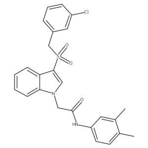 2-(3-((3-chlorobenzyl)sulfonyl)-1H-indol-1-yl)-N-(3,4-dimethylphenyl)acetamide结构式