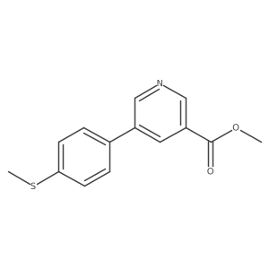 Methyl 5-[4-(methylsulfanyl)phenyl]nicotinate结构式