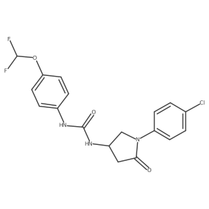 1-(1-(4-Chlorophenyl)-5-oxopyrrolidin-3-yl)-3-(4-(difluoromethoxy)phenyl)urea Structure