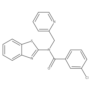 N-(benzo[d]thiazol-2-yl)-3-chloro-N-(pyridin-2-ylmethyl)benzamide Structure