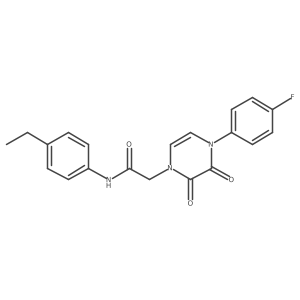 N-(4-ethylphenyl)-2-[4-(4-fluorophenyl)-2,3-dioxo-1,2,3,4-tetrahydropyrazin-1-yl]acetamide Structure