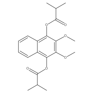 2,3-Dimethoxy-1,4-naphthalenediyl bis(2-methylpropanoate)结构式