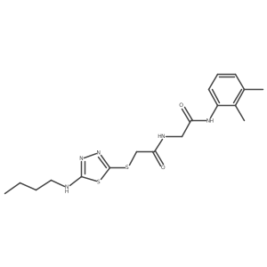 2-[[2-[[5-(Butylamino)-1,3,4-thiadiazol-2-yl]thio]acetyl]amino]-N-(2,3-dimethylphenyl)acetamide结构式