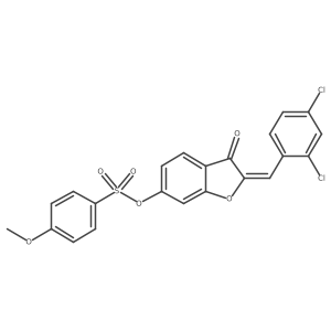 (2Z)-2-(2,4-dichlorobenzylidene)-3-oxo-2,3-dihydro-1-benzofuran-6-yl 4-methoxybenzenesulfonate结构式