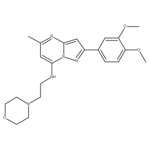 2-(3,4-dimethoxyphenyl)-5-methyl-N-[2-(morpholin-4-yl)ethyl]pyrazolo[1,5-a]pyrimidin-7-amine结构式