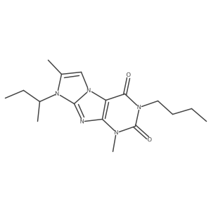 8-(sec-butyl)-3-butyl-1,7-dimethyl-1H-imidazo[2,1-f]purine-2,4(3H,8H)-dione结构式