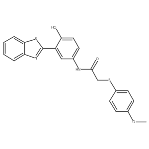 N-(3-(benzo[d]thiazol-2-yl)-4-hydroxyphenyl)-2-((4-methoxyphenyl)thio)acetamide Structure
