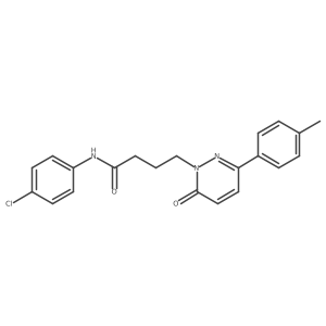 N-(4-chlorophenyl)-4-(6-oxo-3-(p-tolyl)pyridazin-1(6H)-yl)butanamide结构式