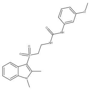 1-(2-((1,2-dimethyl-1H-indol-3-yl)sulfonyl)ethyl)-3-(3-methoxyphenyl)urea Structure