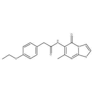 2-(4-ethoxyphenyl)-N-(7-methyl-5-oxo-5H-thiazolo[3,2-a]pyrimidin-6-yl)acetamide结构式