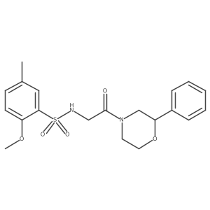 2-methoxy-5-methyl-N-(2-oxo-2-(2-phenylmorpholino)ethyl)benzenesulfonamide Structure
