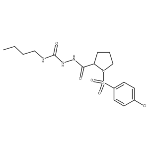 N-butyl-2-(1-((4-chlorophenyl)sulfonyl)pyrrolidine-2-carbonyl)hydrazinecarboxamide Structure