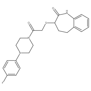 1-[4-(4-fluorophenyl)piperazin-1-yl]-2-[(2-hydroxy-4,5-dihydro-3H-1-benzazepin-3-yl)sulfanyl]ethanone结构式
