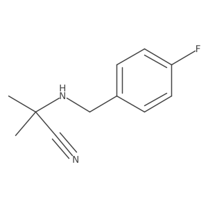 2-{[(4-Fluorophenyl)methyl]amino}-2-methylpropanenitrile结构式