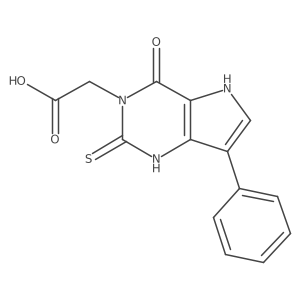 (4-oxo-7-phenyl-2-thioxo-1,2,4,5-tetrahydro-3H-pyrrolo[3,2-d]pyrimidin-3-yl)acetic acid Structure