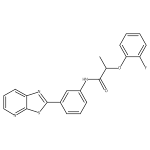 2-(2-fluorophenoxy)-N-(3-(thiazolo[5,4-b]pyridin-2-yl)phenyl)propanamide Structure
