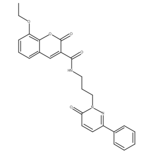 8-ethoxy-2-oxo-N-(3-(6-oxo-3-phenylpyridazin-1(6H)-yl)propyl)-2H-chromene-3-carboxamide结构式