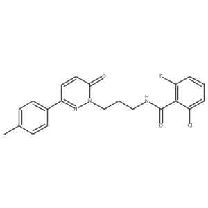 2-chloro-6-fluoro-N-{3-[3-(4-methylphenyl)-6-oxo-1,6-dihydropyridazin-1-yl]propyl}benzamide Structure