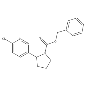 2-(6-Chloropyridazin-3-yl)pyrrolidine, N-CBZ protected结构式