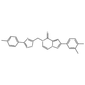 2-(3,4-dimethylphenyl)-5-{[3-(4-methylphenyl)-1,2,4-oxadiazol-5-yl]methyl}-4H,5H-pyrazolo[1,5-a]pyrazin-4-one结构式