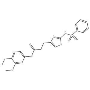 N-(3,4-dimethoxyphenyl)-3-(2-(phenylsulfonamido)thiazol-4-yl)propanamide Structure