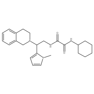 N1-cyclohexyl-N2-(2-(3,4-dihydroisoquinolin-2(1H)-yl)-2-(1-methyl-1H-pyrrol-2-yl)ethyl)oxalamide Structure