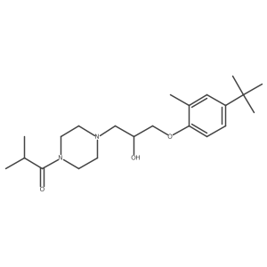 1-[4-[3-[4-(1,1-Dimethylethyl)-2-methylphenoxy]-2-hydroxypropyl]-1-piperazinyl]-2-methyl-1-propanone Structure