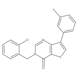 3-(2-chlorobenzyl)-7-(3-fluorophenyl)thieno[3,2-d]pyrimidin-4(3H)-one Structure