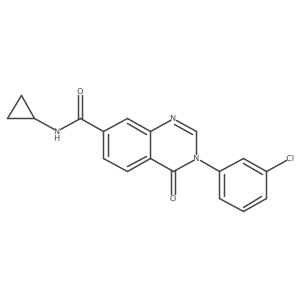 O=C(NC1CC1)c1ccc2c(=O)n(-c3cccc(Cl)c3)cnc2c1结构式