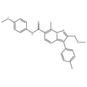 3-(4-fluorophenyl)-2-(methoxymethyl)-N-(4-methoxyphenyl)-7-methylpyrazolo[1,5-a]pyrimidine-6-carboxamide Structure